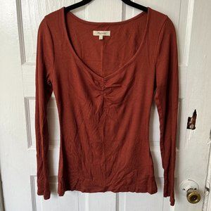 Madewell Red Long Sleeve Tee